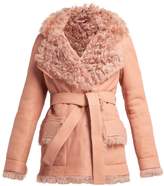 Thumbnail for your product : Sies Marjan Rudy Belted Shearling Coat - Womens - Pink