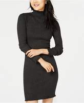 Thumbnail for your product : Planet Gold Juniors' Ribbed Mock-Neck Sweater Dress
