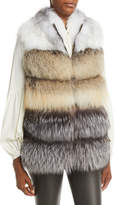 Thumbnail for your product : Gorski Feathered Fox Fur Vest