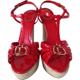 Thumbnail for your product : Christian Dior Red Leather Sandals