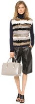 Thumbnail for your product : Opening Ceremony Striped Fur Turtleneck Sweater