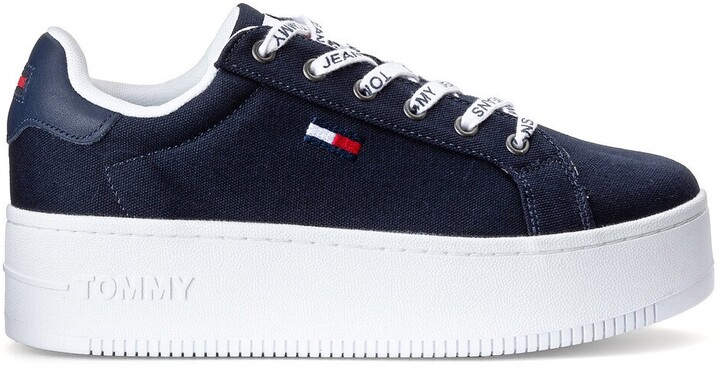 Tommy Hilfiger Iconic Essential Recycled Canvas Flatform Trainers -  ShopStyle Shoes