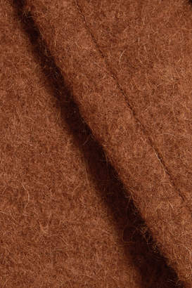 Loewe Oversized Belted Felt Coat - Brown