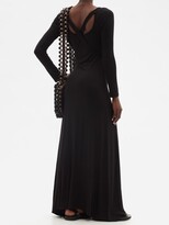 Thumbnail for your product : ALBUS LUMEN Crossover Waist-sash Jersey Maxi Dress - Black