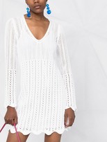 Thumbnail for your product : See by Chloe scallop-hem V-neck dress