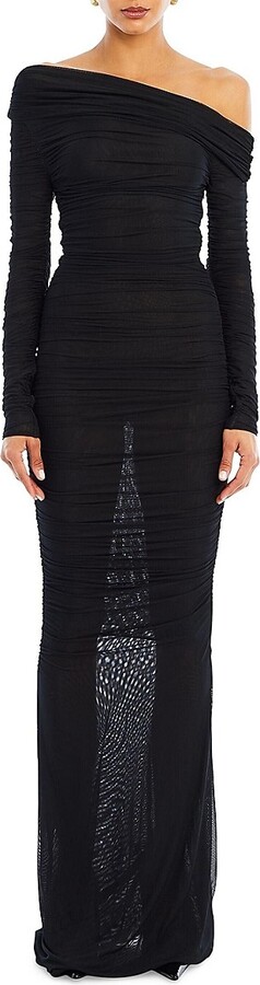 SER.O.YA Ser. o.ya Women's Luana Asymmetric Neckline Gown