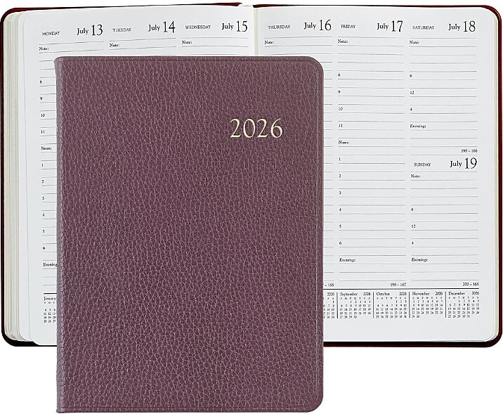 Graphic Image 2026 Pebble Leather Desk Diary