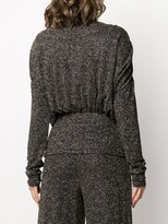 Thumbnail for your product : Just Cavalli metallic V-neck wrap blouse