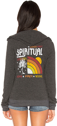Spiritual Gangster Rainbow Sunset Sweatshirt in Black
