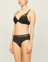Thumbnail for your product : Passionata Pass Rhythm stretch-jersey and mesh push-up bra