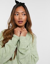 Thumbnail for your product : Monki Miriam high neck jumper in green