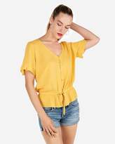 Thumbnail for your product : Express Cinched Waist Peplum Top