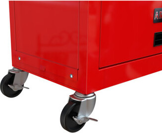 17 Stories High Capacity 8 Tool Cabinet With Wheels - Red, Robust Steel Construction, Smooth -Bearing Drawer Slides Red 8 Drawers, Powder Coated Finish, Secure L