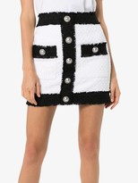 Thumbnail for your product : Balmain Two Tone Tweed Mini Skirt