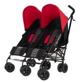Thumbnail for your product : O Baby Obaby Apollo Black & Grey Twin Stroller (Red)