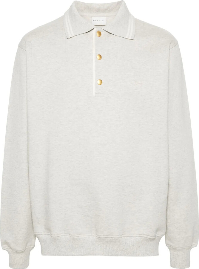 Drôle De Monsieur Embroidered-Logo Cotton Jumper