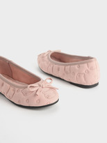 Thumbnail for your product : Charles & Keith Girls' Cat Print Satin Ballerinas
