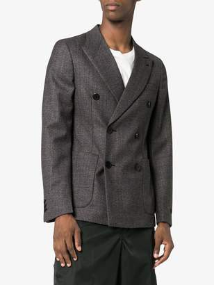 Prada Checked Double-Breasted Jacket
