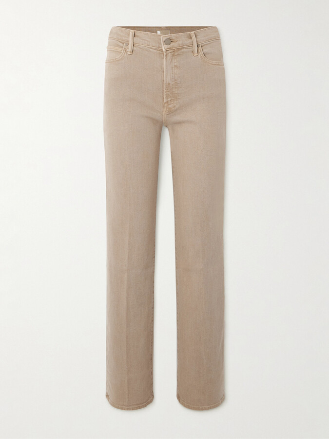 Mother The Kick It High-rise Straight-leg Jeans - Brown