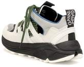 Thumbnail for your product : Ganni Tech leather-trimmed sneakers