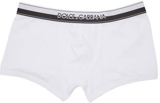 Dolce & Gabbana White Logo Boxer Briefs