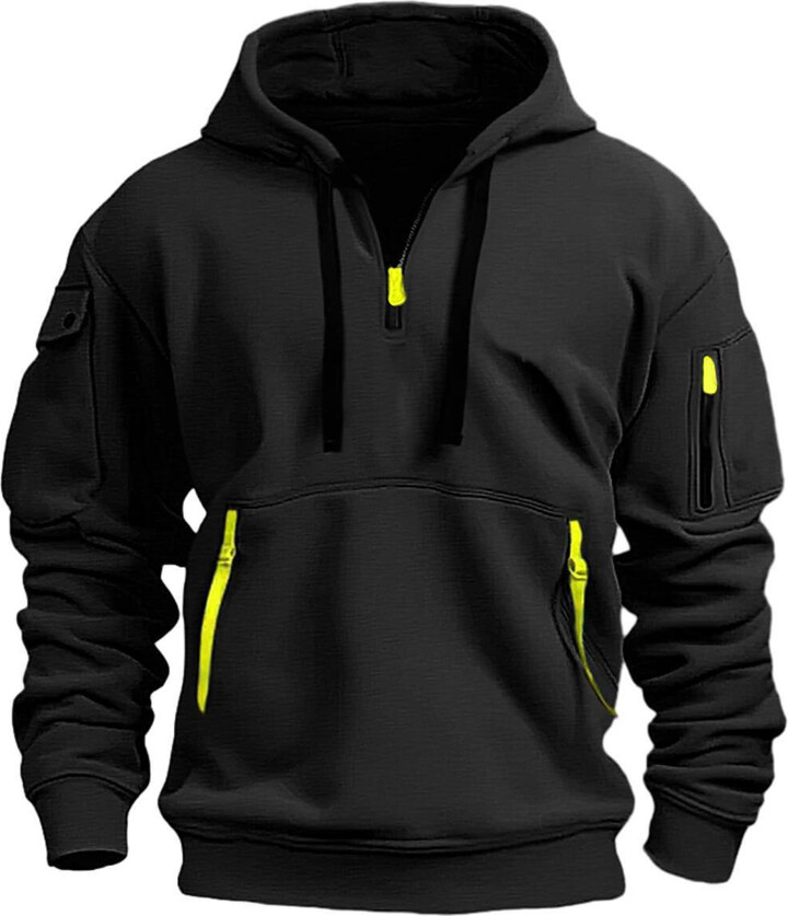 NONE 2024 New Multi Pocket Zipper Fleece Hooded Casual Shirt for Men and Women Plus Size Loose Pullover Fashion Sweatshirt top