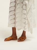 Thumbnail for your product : K. Jacques Osorno Crossover Leather Sandals - Womens - Tan
