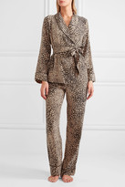 Thumbnail for your product : Equipment Odette Leopard-print Washed-silk Pajama Set - Leopard print