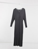 Thumbnail for your product : Y.A.S Winea wrap front maxi dress in grey