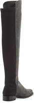 Thumbnail for your product : Stuart Weitzman 50/50 Suede Over-the-Knee Boot, Smoke (Made to Order)