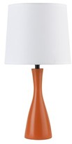 Thumbnail for your product : Lights Up! Oscar Boudoir 18" Table Lamp Base Finish: Carrot, Shade Color: White Linen