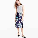 Thumbnail for your product : J.Crew Collection silk twill skirt in painted gemstone print