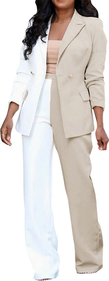 Generic Pant Suits for Women Dressy Party Women Fashion Casual Clothes Long  Sleeve Assorted Colors Blazer High Waist Suit Pencil Pants Women Casual Two  Piece Suit Semi Formal Pants Suits for Women
