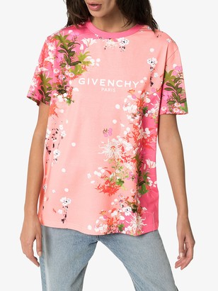 Givenchy cherry blossom logo print T-shirt