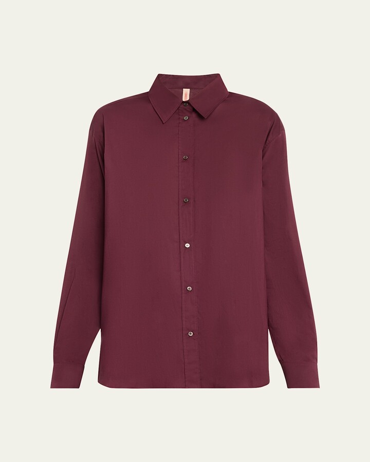 Oversized Button Down Cotton Voile Top
