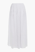 Thumbnail for your product : Marysia Swim Pleated Gingham Tencel And Cotton-blend Midi Skirt