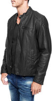 Thumbnail for your product : True Religion Black Racer Mens Leather Jacket