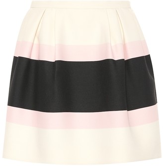 Valentino virgin wool and silk miniskirt - ShopStyle