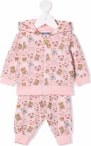 Thumbnail for your product : MOSCHINO BAMBINO Teddy Bear-Motif Cotton Tracksuit Set