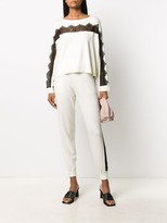 Thumbnail for your product : Twin-Set Lace-Embellished Knitted Trousers