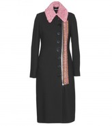 Thumbnail for your product : Miu Miu Embellished Wool-blend Coat