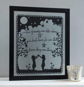 mooks design 'Friends Are Like Stars' Papercut Picture