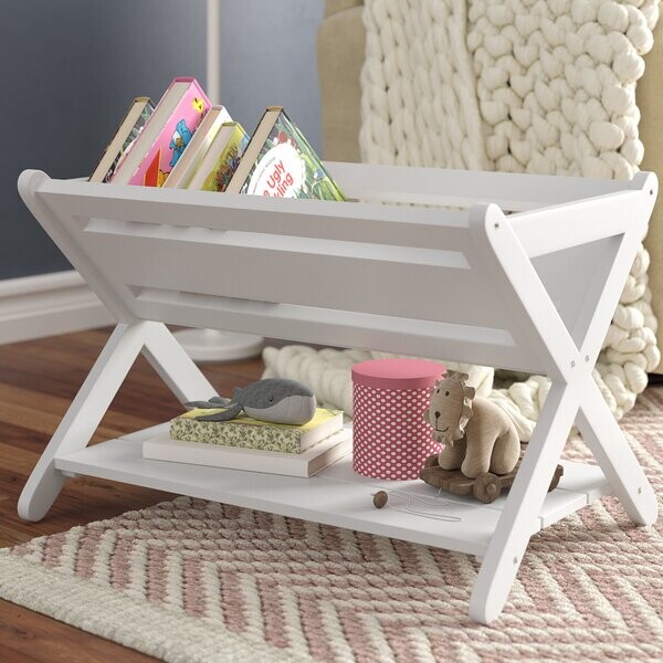 Leana Kids 16.5" H x 25" W Pine Book Caddy