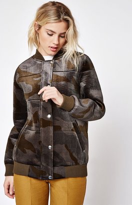 Members Only Velour Camouflage Bomber Jacket