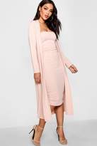 Thumbnail for your product : boohoo NEW Womens Bandeau Dress & Duster Co-Ord Set in Polyester