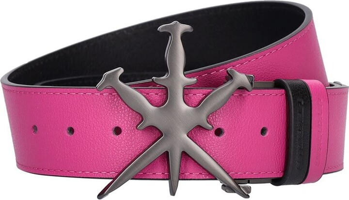 Off-white Women's Arrow Reversible Leather Belt In Pink