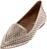 Thumbnail for your product : French Sole Gold Perforated Flats
