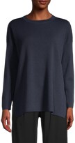 Thumbnail for your product : Eileen Fisher Crewneck Lightweight Wool Tunic