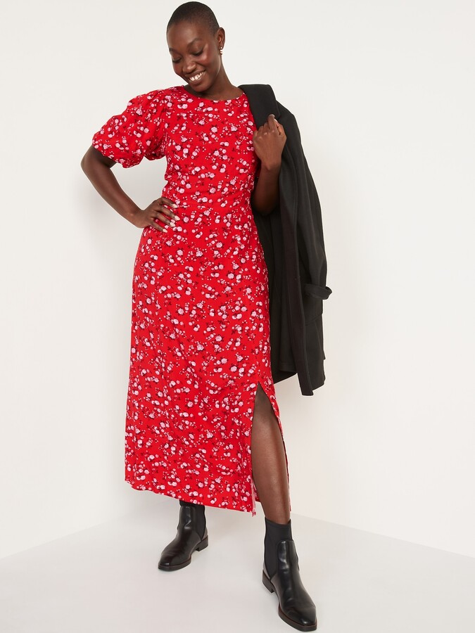 red and black plus size maxi dress