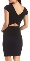 Thumbnail for your product : Charlotte Russe Cross-Back Short Sleeve Bodycon Dress